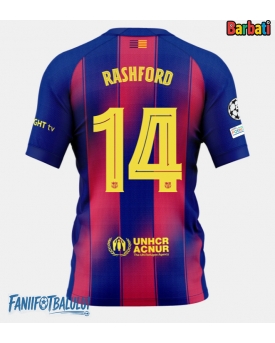 Barcelona Marcus Rashford #14 Tricou Fotbal Replică 2025-26 Barbati Acasa